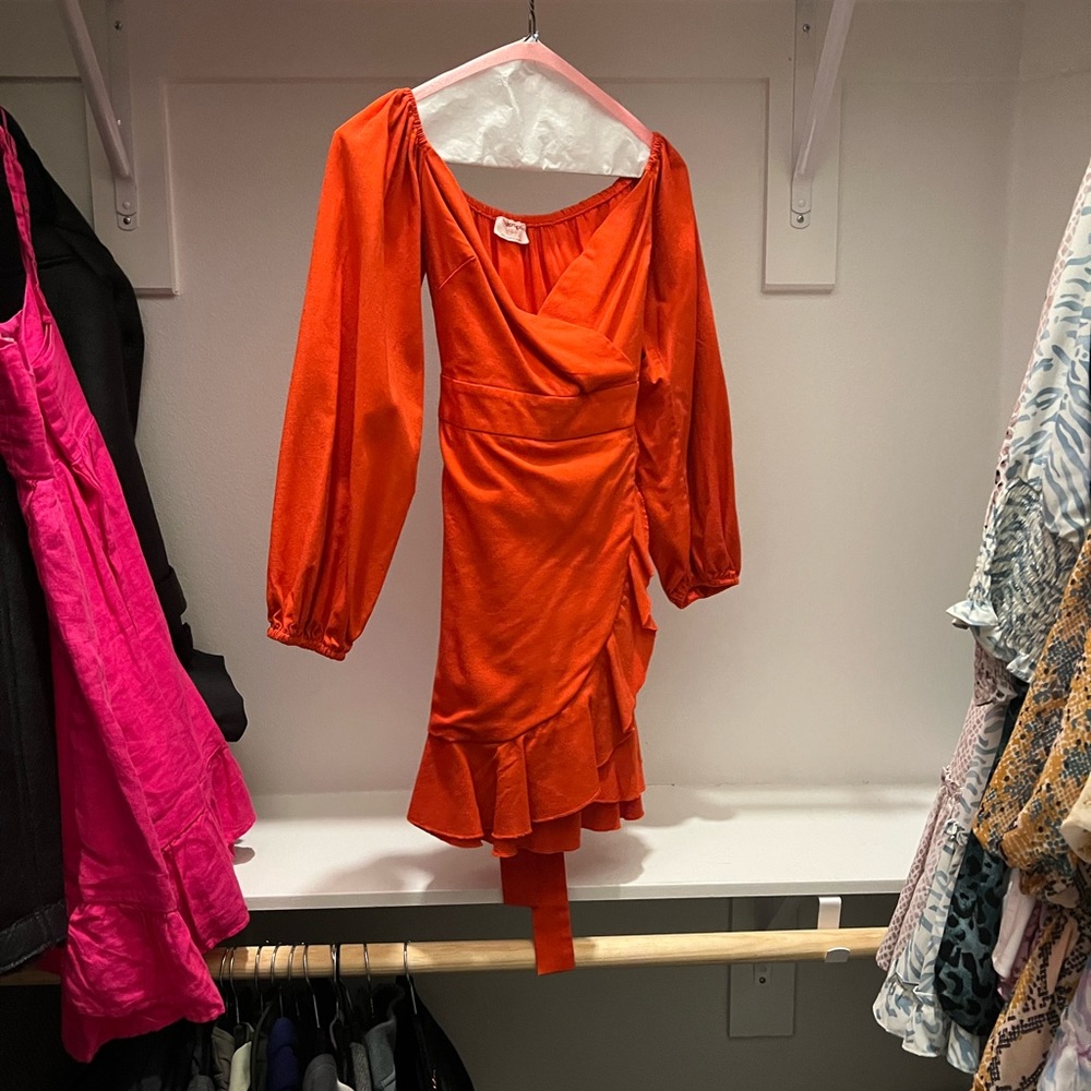 Showpo Red Wrap Dress